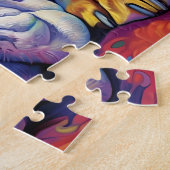 Kleurrijke Bulldog slapen Legpuzzel (Zijkant)