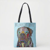Kleurrijke Bullmastiff Lover Canvas tas (Voorkant)