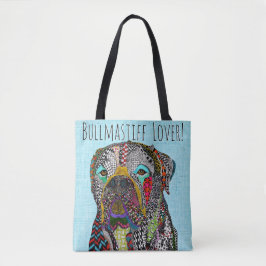 Kleurrijke Bullmastiff Lover Canvas tas