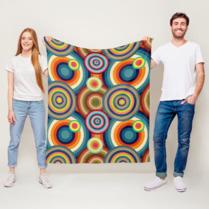 Kleurrijke Bullseyes Fleece Deken