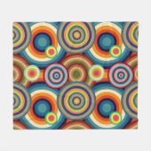 Kleurrijke Bullseyes Fleece Deken (Voorkant (Horizontaal))