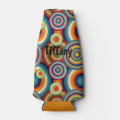 Kleurrijke Bullseyes Flesjeskoeler (Voorkant)