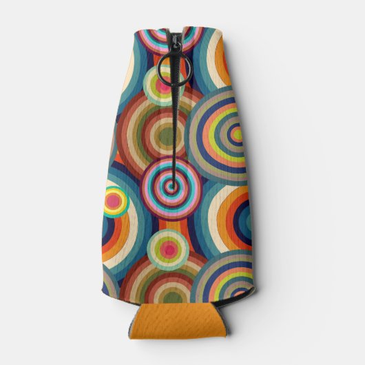 Kleurrijke Bullseyes Flesjeskoeler (Achterkant)