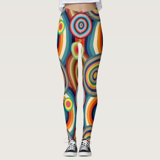 Kleurrijke Bullseyes Leggings (Voorkant)