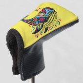 Kleurrijke bultrug golfheadcover (3/4 voorkant)