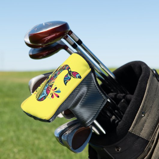 Kleurrijke bultrug golfheadcover (Insitu)