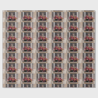 Kleurrijke bundel van plastic Rozen Cadeaupapier