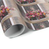 Kleurrijke bundel van plastic Rozen Cadeaupapier (Rol Hoek)