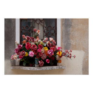 Kleurrijke bundel van plastic Rozen Poster