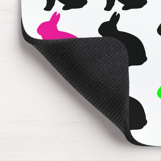Kleurrijke Bunnies Mousepad Muismat (Hoek)