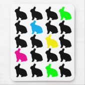 Kleurrijke Bunnies Mousepad Muismat (Voorkant)