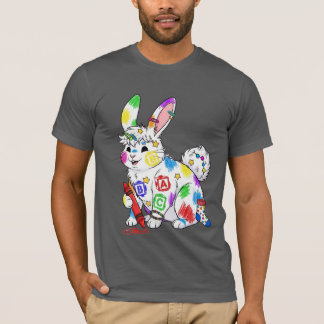 Kleurrijke Bunny ABC Mannen T-shirt