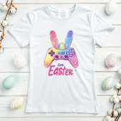Kleurrijke Bunny Gaming Controller T-shirt; Gamer T-shirt