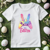 Kleurrijke Bunny Gaming Controller T-shirt; Gamer T-shirt