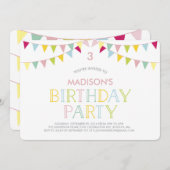 Kleurrijke bunting | Aanbesteding op zondag Kaart (Voorkant / Achterkant)