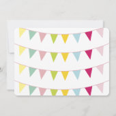 Kleurrijke bunting | Eerste uitnodiging (Achterkant)