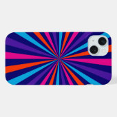 Kleurrijke Burst Spinning Wheel Graphic iPhone Hoesje (Achterkant horizontaal)