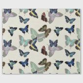 kleurrijke Butterflies Antiek illustratie Cadeaupapier (Vlak)