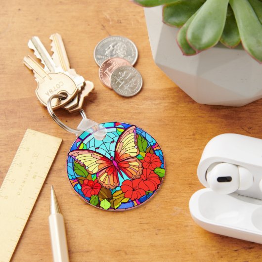 Kleurrijke Butterfly Art Keychains Sleutelhanger (Bureau)