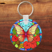 Kleurrijke Butterfly Art Keychains Sleutelhanger (Voorkant)
