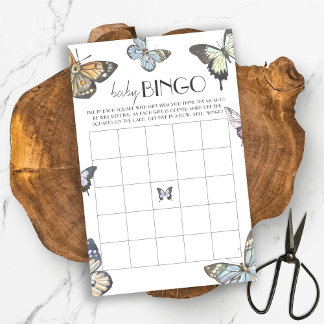 Kleurrijke Butterfly Baby shower Baby Bingo spel