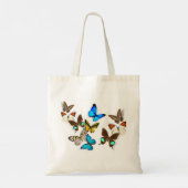 Kleurrijke Butterfly Freedom Canvas tas (Achterkant)