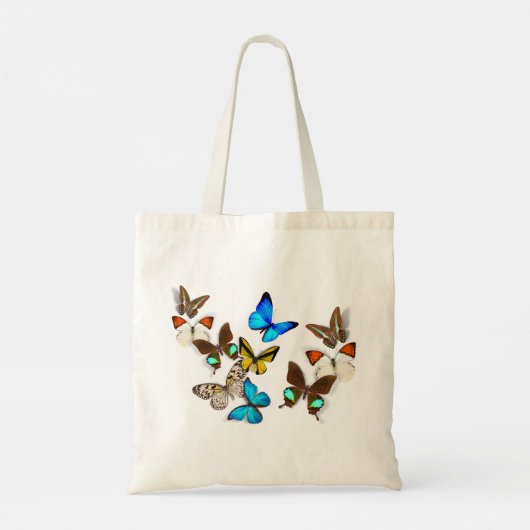 Kleurrijke Butterfly Freedom Canvas tas (Achterkant)