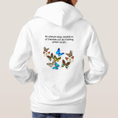 Kleurrijke Butterfly Freedom Hoodie (Achterkant)