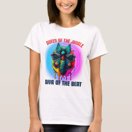 Kleurrijke Butterfly gezicht T-shirt