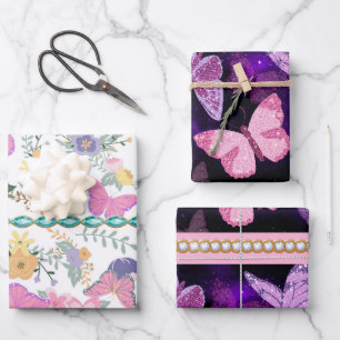 Kleurrijke Butterfly Gift Wrap Inpakpapier Vel