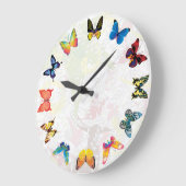 Kleurrijke Butterfly Kinder Room Wall klok (Hoek)