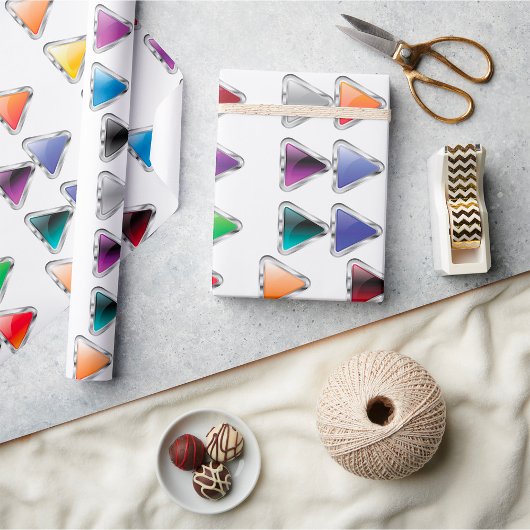 Kleurrijke Button-pictogrammen Cadeaupapier