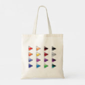 Kleurrijke Button-pictogrammen Tote Bag (Achterkant)