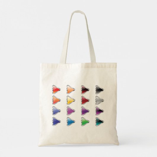 Kleurrijke Button-pictogrammen Tote Bag (Achterkant)