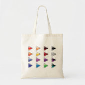 Kleurrijke Button-pictogrammen Tote Bag (Voorkant)