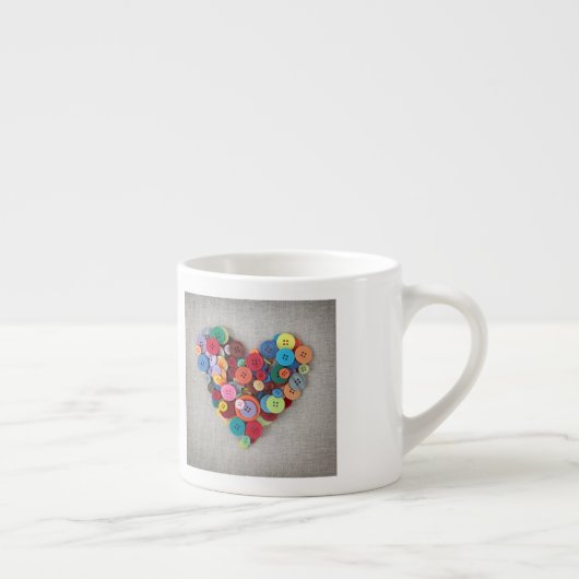 Kleurrijke Buttonnen Espresso Kop (Rechts)