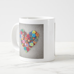 Kleurrijke Buttonnen Grote Koffiekop