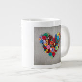 Kleurrijke Buttonnen Grote Koffiekop (Voorkant rechts)