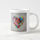 Kleurrijke Buttonnen Grote Koffiekop (Rechts)