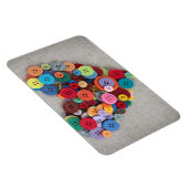 Kleurrijke Buttonnen Hart Magneet (Rechterzijde)