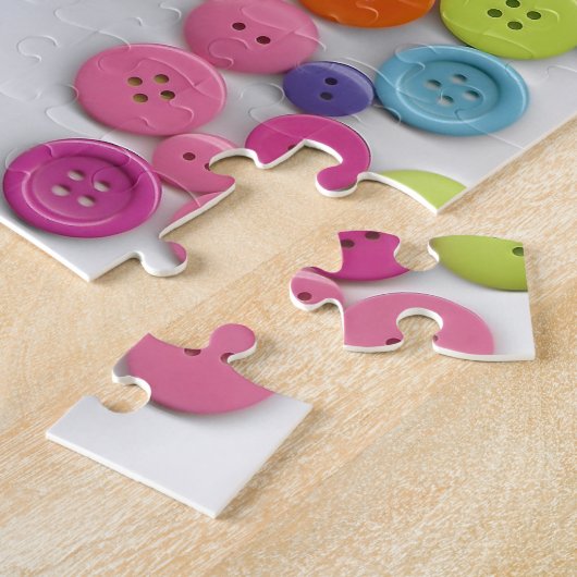 Kleurrijke Buttonnen hier Legpuzzel (Zijkant)