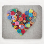 Kleurrijke Buttonnen Muismat (Voorkant)