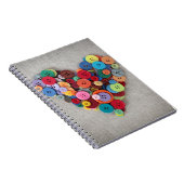 Kleurrijke Buttonnen Notitieboek (Rechterzijde)