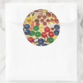 Kleurrijke  Buttonnen Ronde Sticker (Tas)
