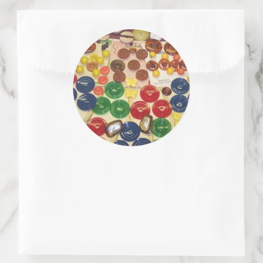 Kleurrijke  Buttonnen Ronde Sticker (Tas)