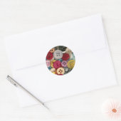 Kleurrijke Buttonnen Ronde Sticker (Envelop)