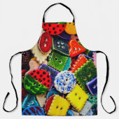 Kleurrijke Buttonnen Schort (Voorkant)