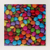 kleurrijke Buttonnen van zoet chocolade-Snoep Legpuzzel (Horizontaal)