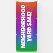 Kleurrijke BUURT YARD SALE! Banner (Verticaal)