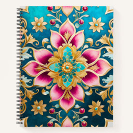 Kleurrijke Byzantijnse Jewel Art Spiral Notitieboe Notitieboek